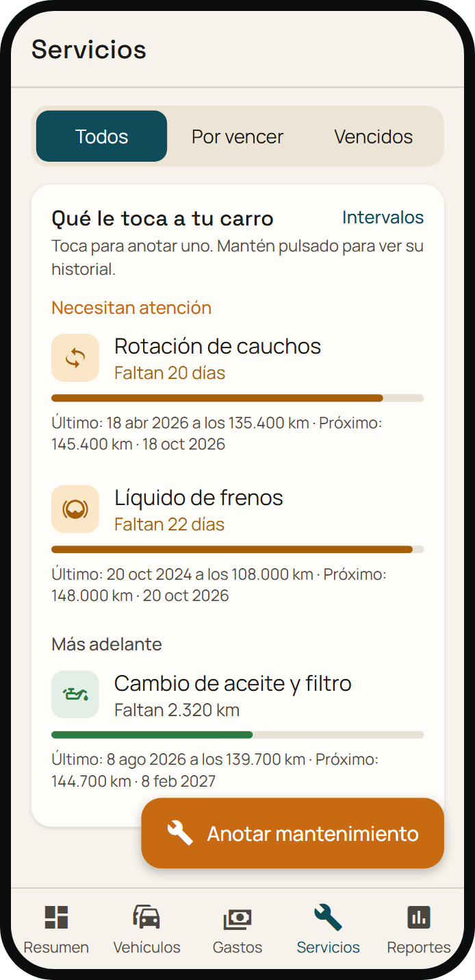 Servicios: Sabe qué le toca y te avisa antes